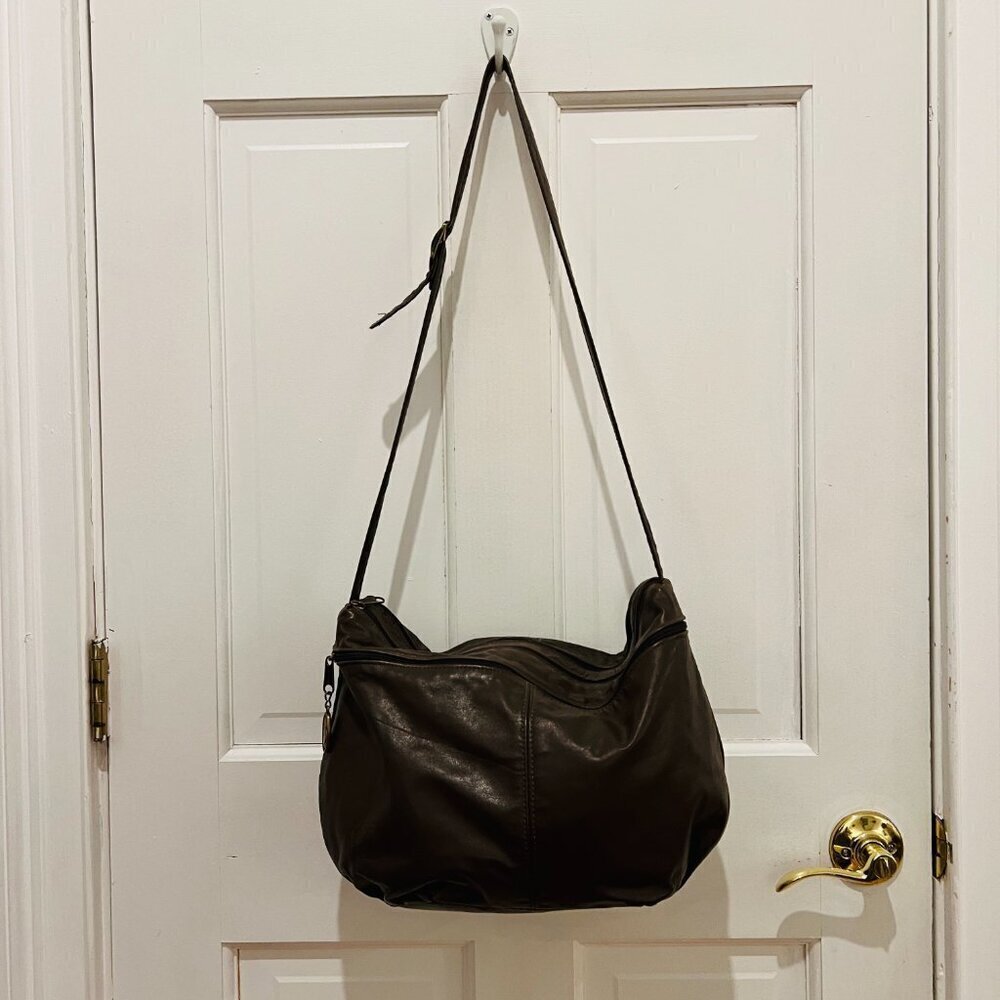 Vintage Stone Mountain Leather Shoulder Handbag Purse